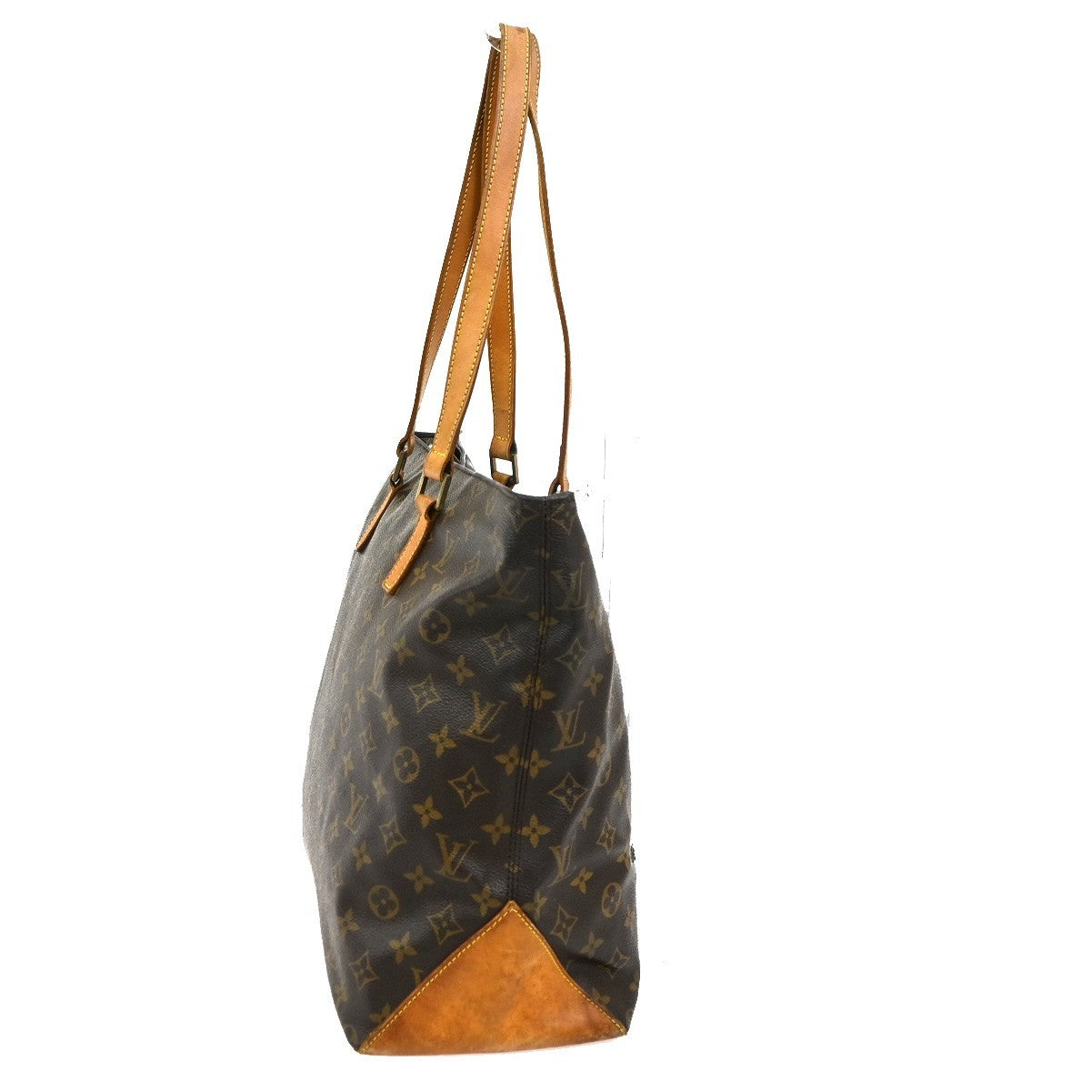 LOUIS VUITTON Cabas Mezzo Shoulder Bag Monogram Leather Brown M51151 88SA003