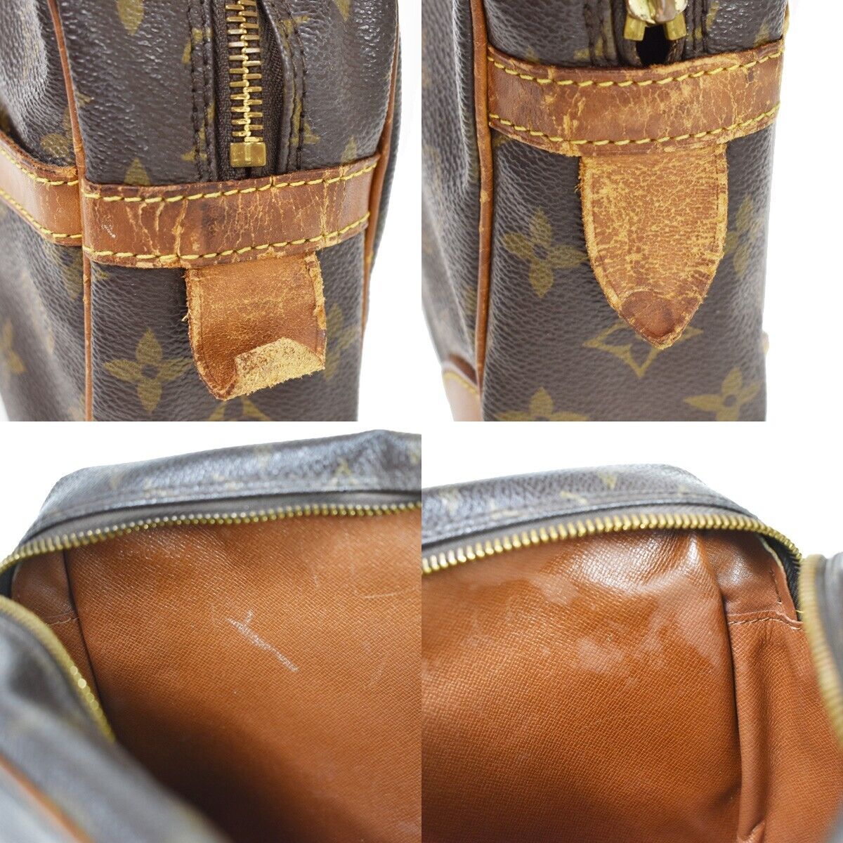 LOUIS VUITTON Compiegne 28 Clutch Bag Monogram Leather Brown GHW M51845 65EA823