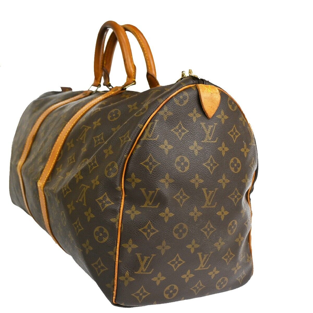 LOUIS VUITTON Keepall 50 Travel Hand Bag Monogram Leather Brown M41426 88YE260