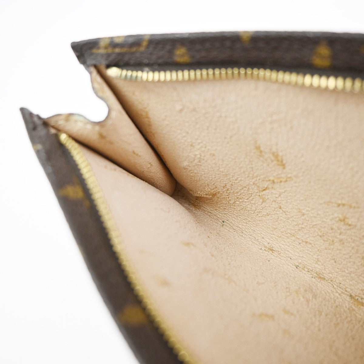 LOUIS VUITTON Logo BUCKET GM Pouch Clutch Bag Monogram Leather BN France 66KC743