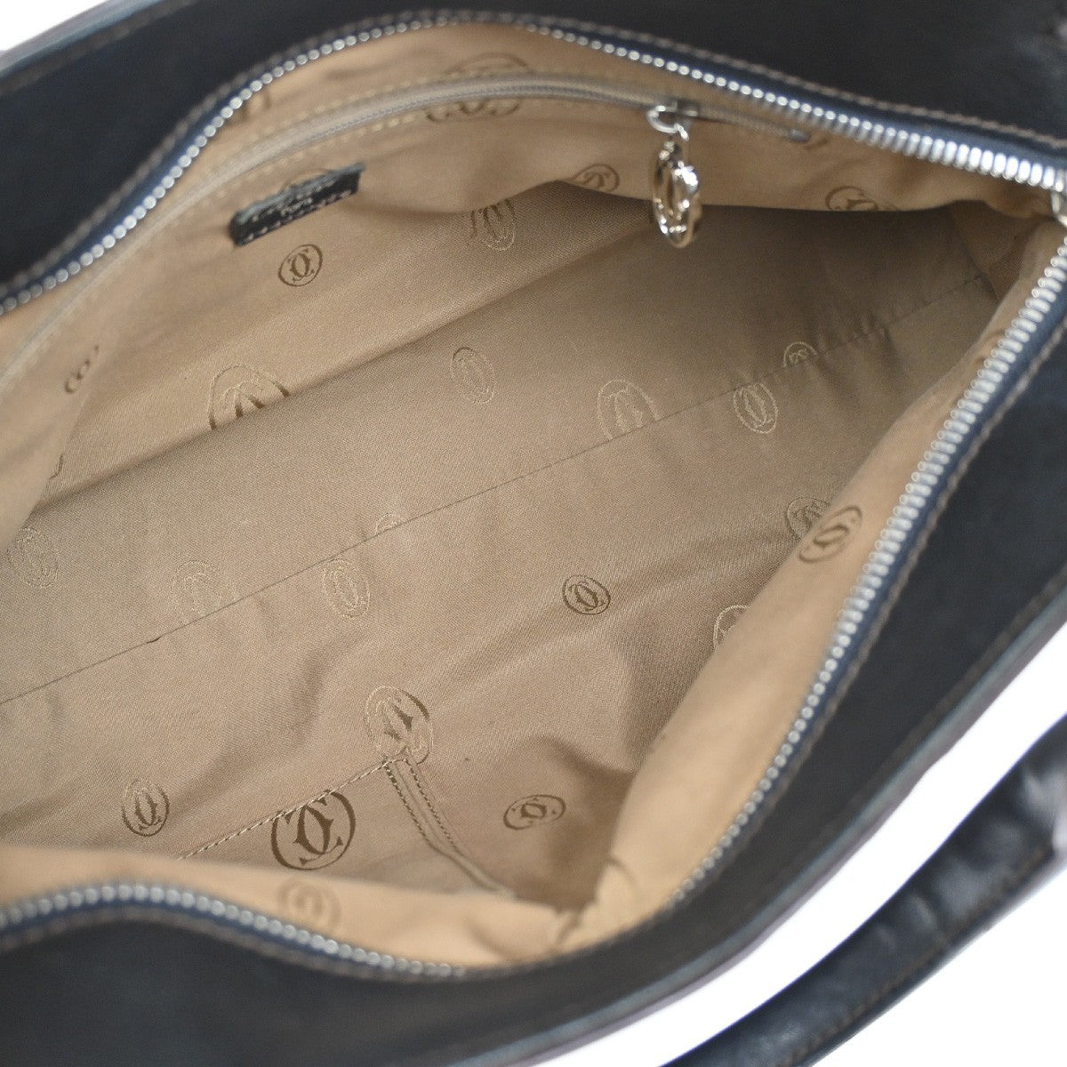 CARTIER Logo Marcello Shoulder Hand Bag Leather Black France 31EF831