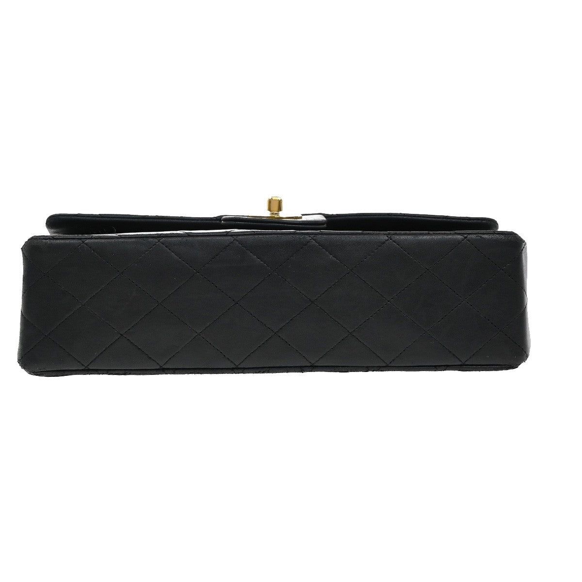 CHANEL Matelasse 25 Double Flap Chain Shoulder Bag Leather BK Vintage 330RF658