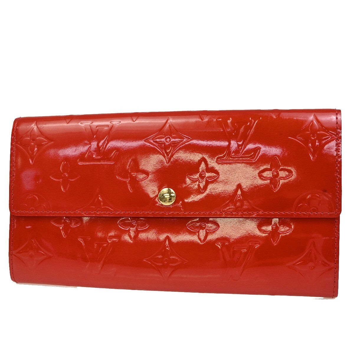 LOUIS VUITTON Portefeuille Monnaie Credit Long Wallet Vernis Pink M91236 05FB686