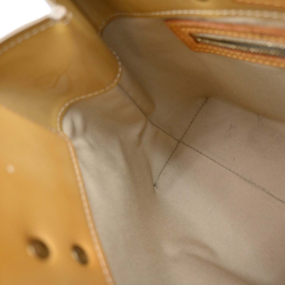 LOUIS VUITTON Read PM Hand Bag Monogram Vernis Patent Beige M91144 02EF819