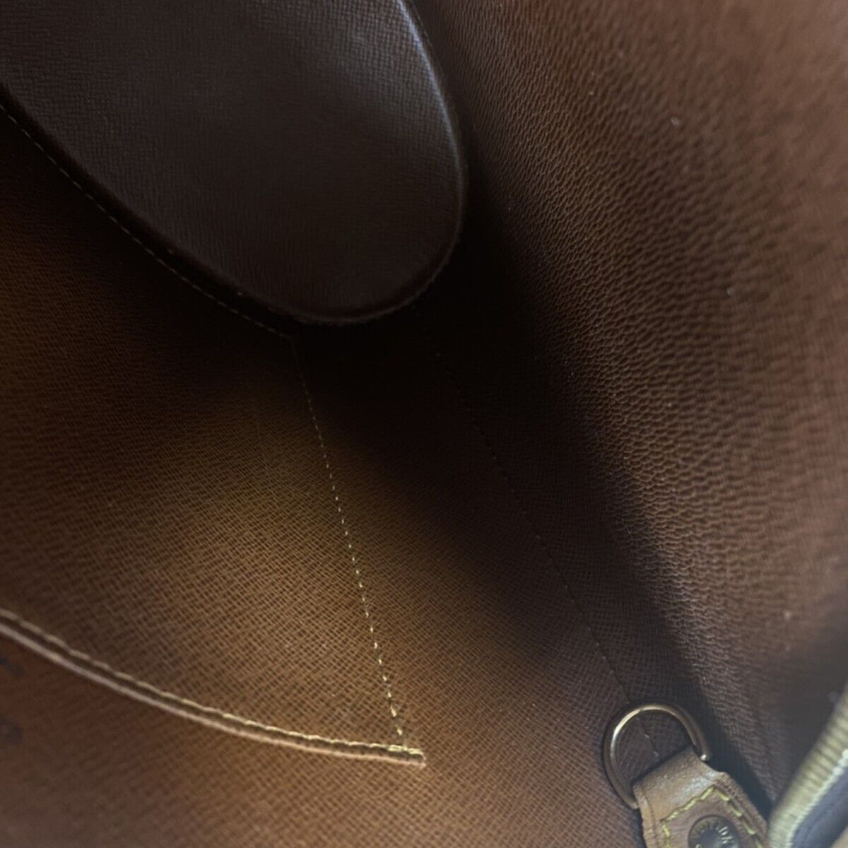 LOUIS VUITTON Logo Drouot Shoulder Bag Monogram Leather Brown M51290 19YC093