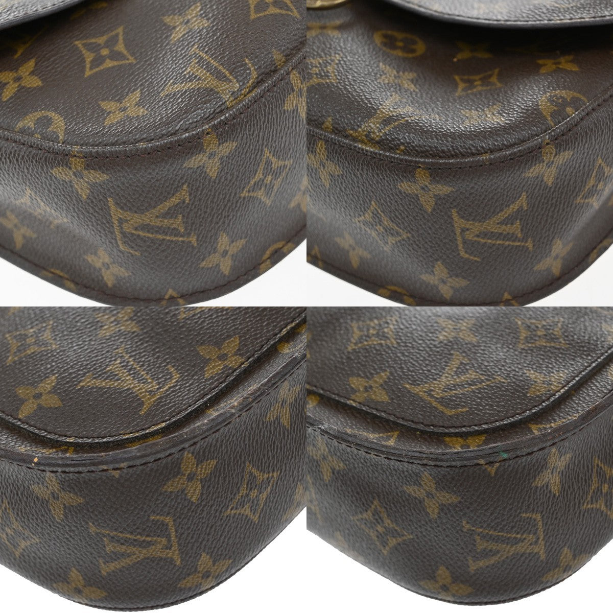 LOUIS VUITTON Saint Cloud GM Shoulder Bag Monogram Leather Brown M51242 30EF901