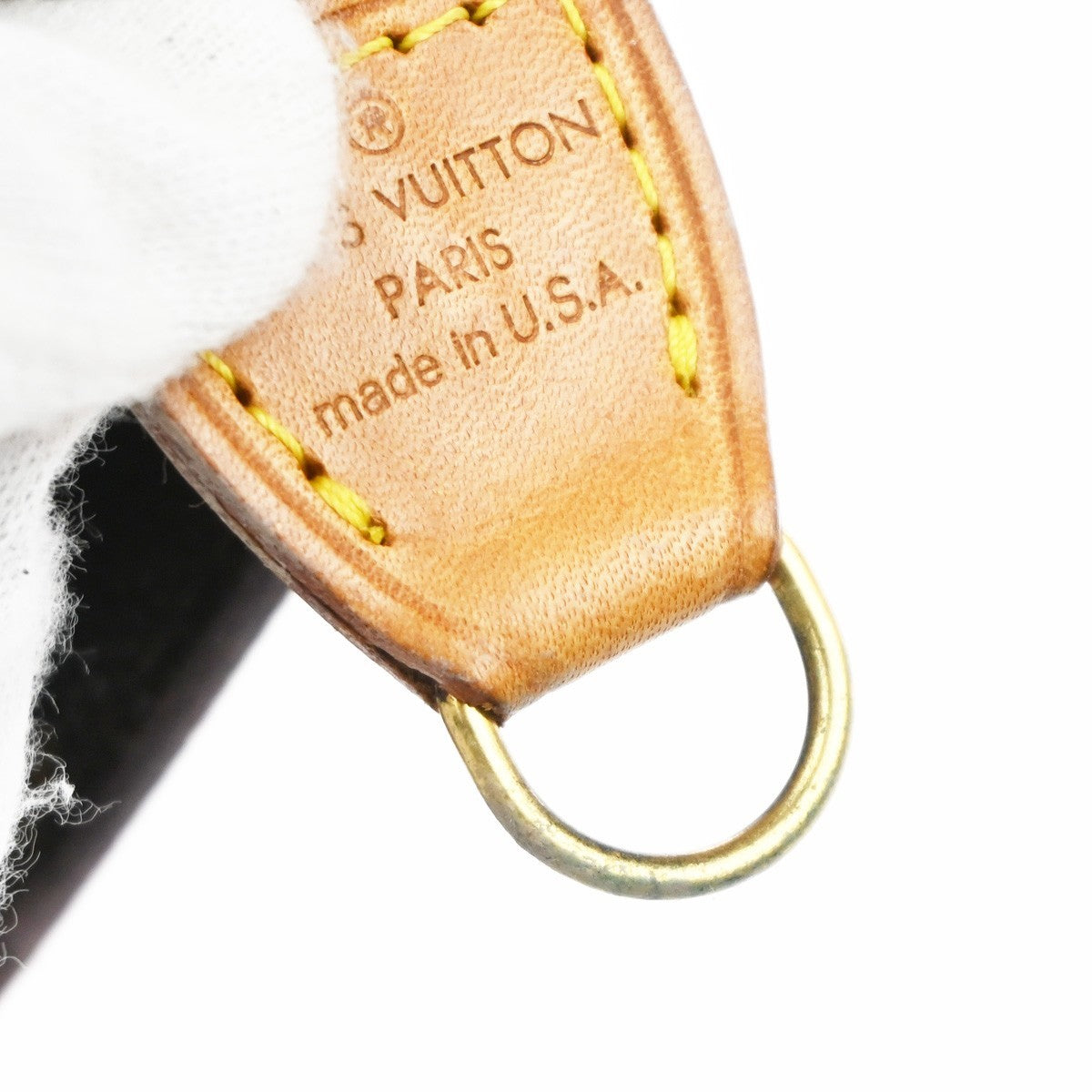 LOUIS VUITTON Logo Bucket GM Pouch Bag Monogram Leather Brown GHW USA 05KC932
