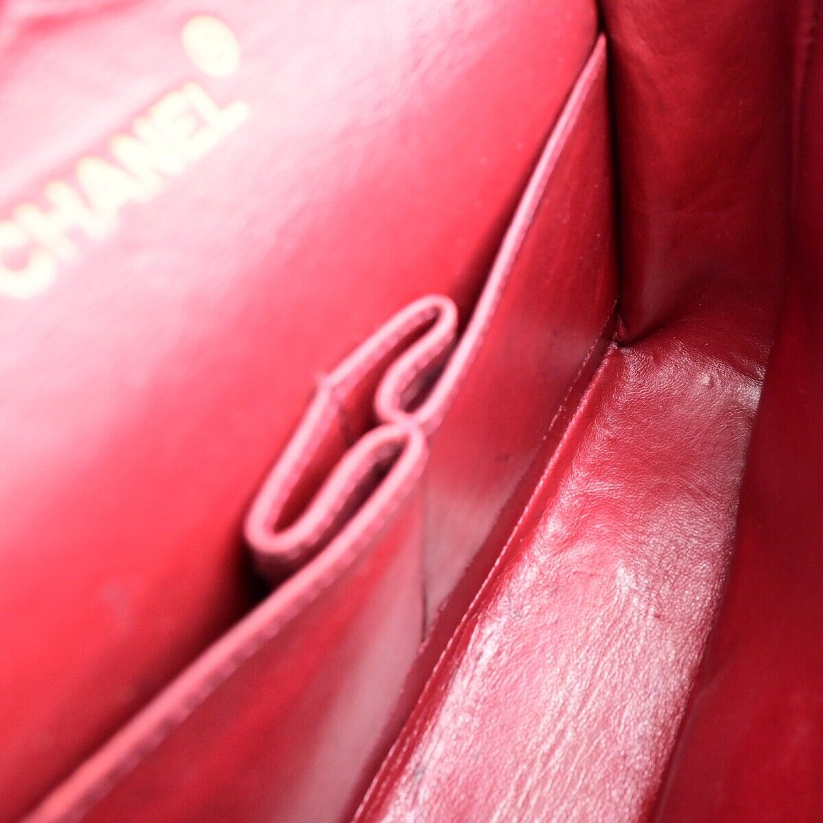 CHANEL Matelasse 25 Double Flap Chain Shoulder Bag Leather BK Vintage 377RJ823