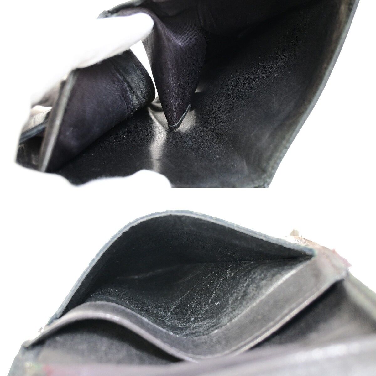 CHANEL CC Logo Bifold Wallet Purse Caviar Skin Leather Black GHW France 01YE954