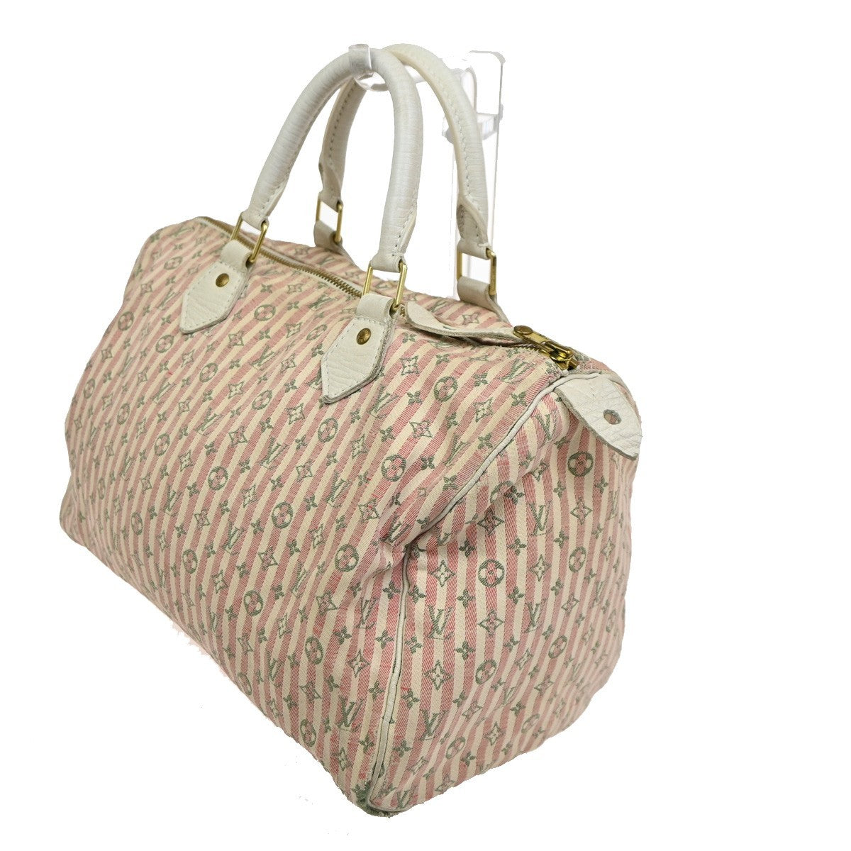 LOUIS VUITTON Speedy 30 Travel Hand Bag Monogram Mini Lin Rouge M95501 32TA283