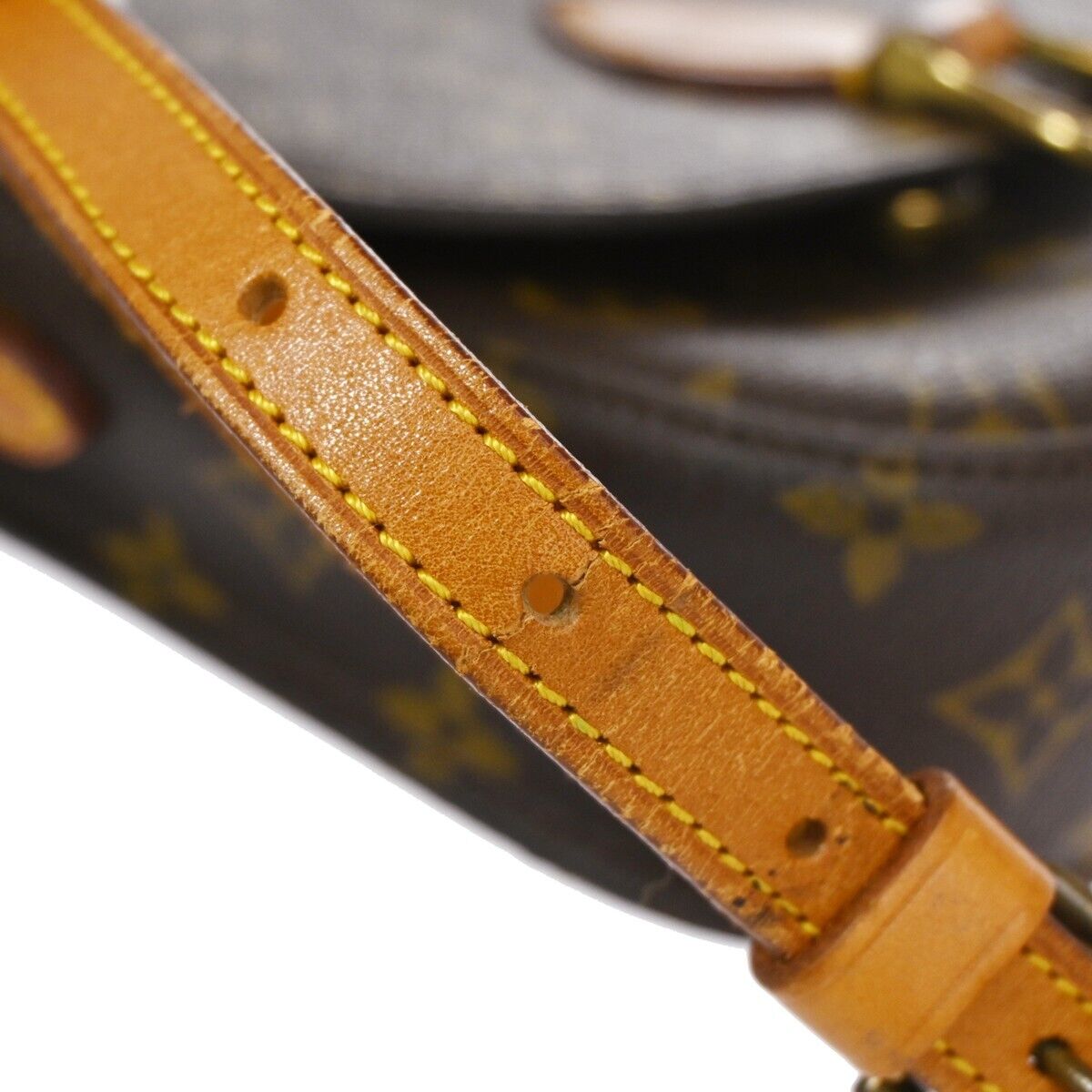 LOUIS VUITTON Saint Cloud MM Shoulder Bag Monogram Leather Brown M51243 39HB017