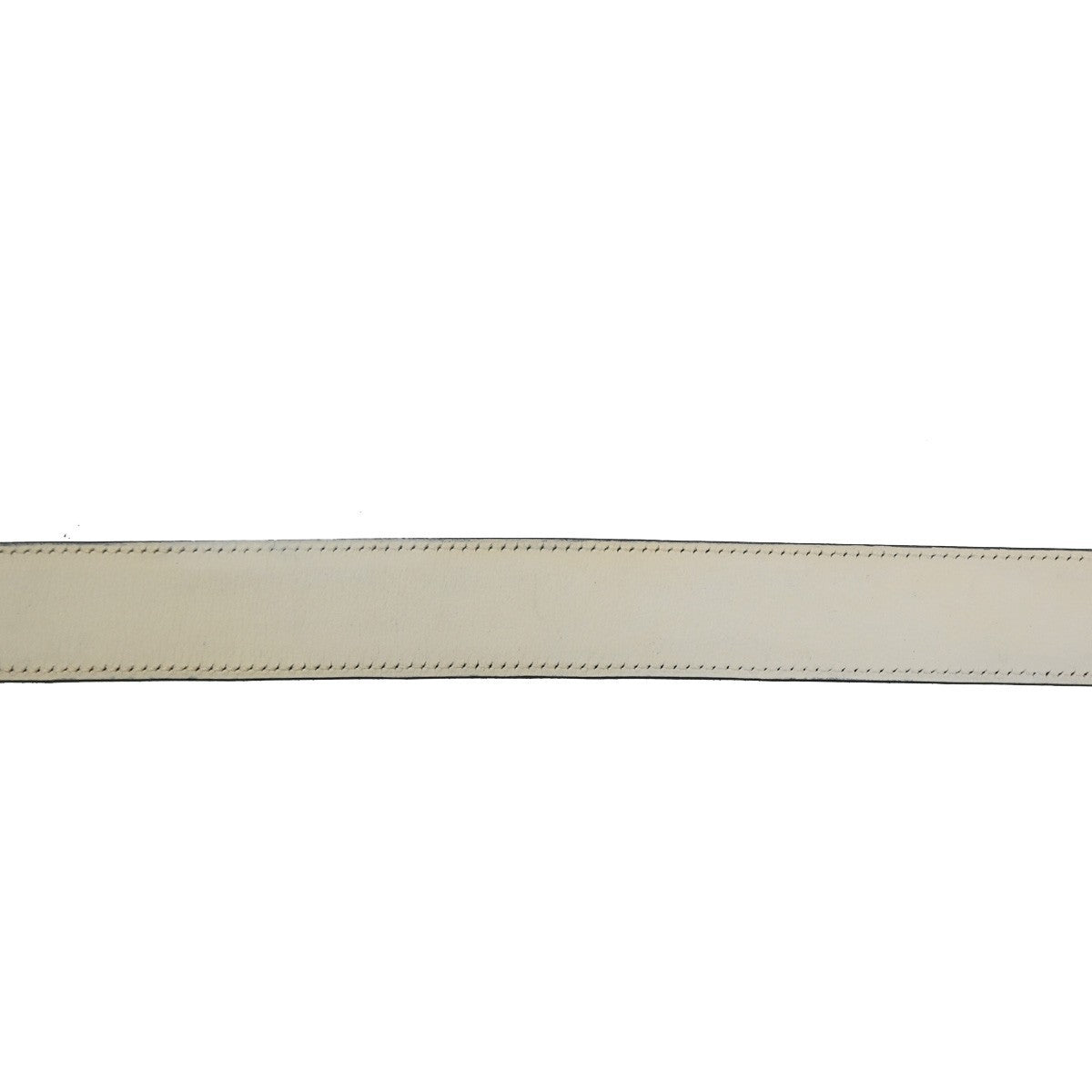 HERMES H Logo Constance Reversible Buckle Belt Leather #65 Blue White 70RL780