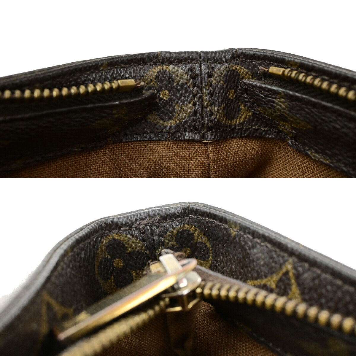 LOUIS VUITTON Cabas Piano Shoulder Bag Monogram Leather Brown M51148 65SJ615