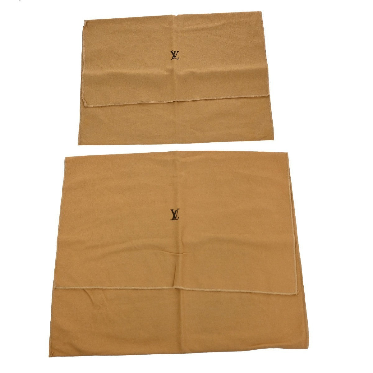 LOUIS VUITTON Logo 10 Set Dust Bag Drawstring Canvas Cotton Beige Brown 03KB838