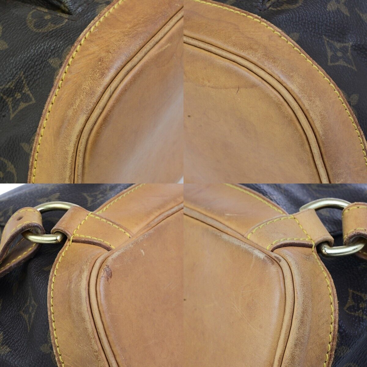 LOUIS VUITTON Montsouris MM Backpack Bag Monogram Leather Brown M51136 77ED313