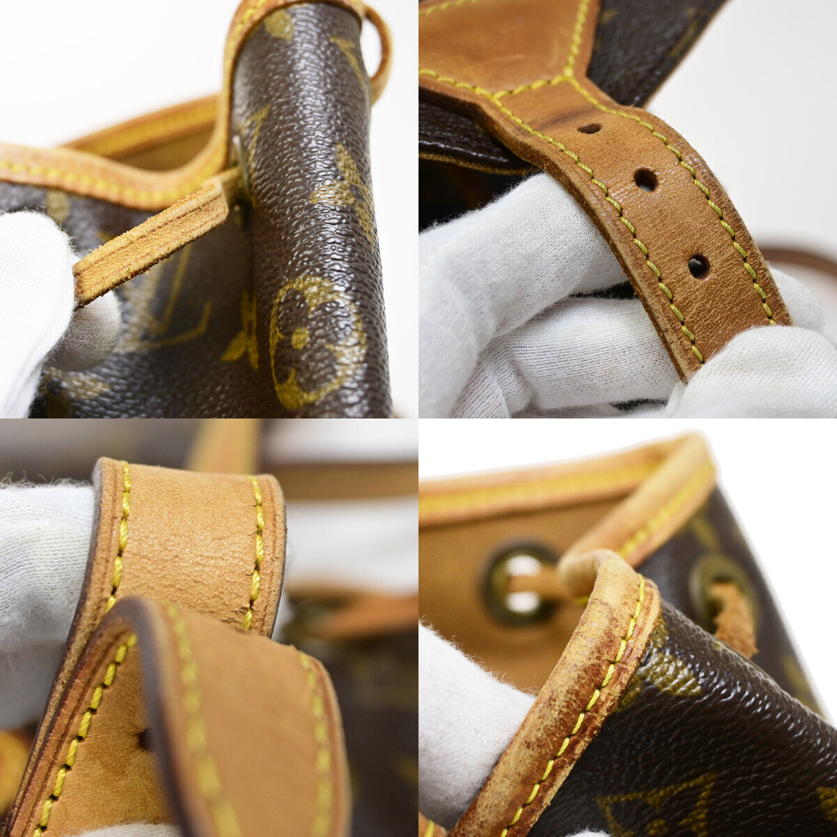 LOUIS VUITTON Montsouris GM Backpack Bag Monogram Leather Brown M51135 77YE693