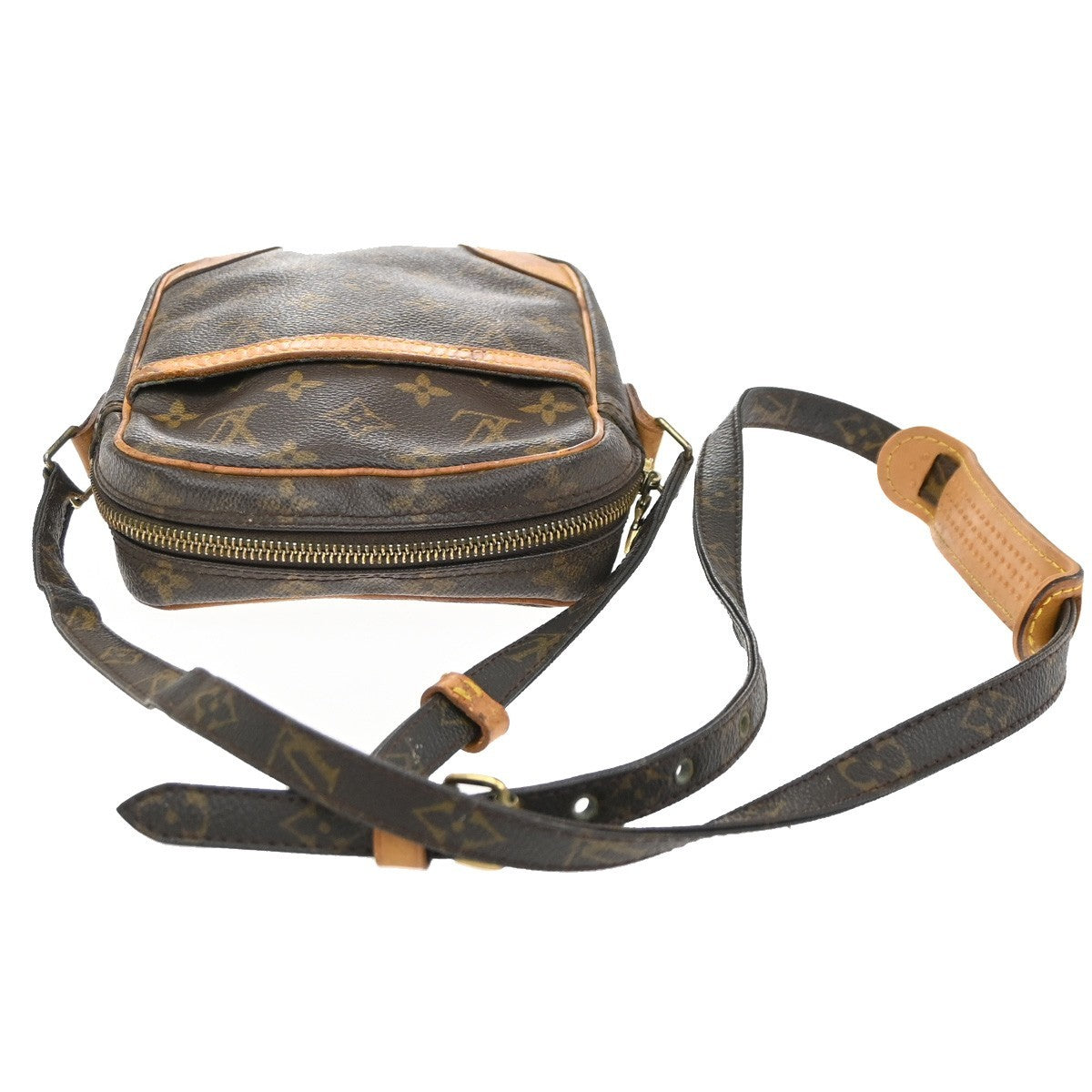 LOUIS VUITTON Danube Shoulder Bag Monogram Leather Brown France M45266 33SA093