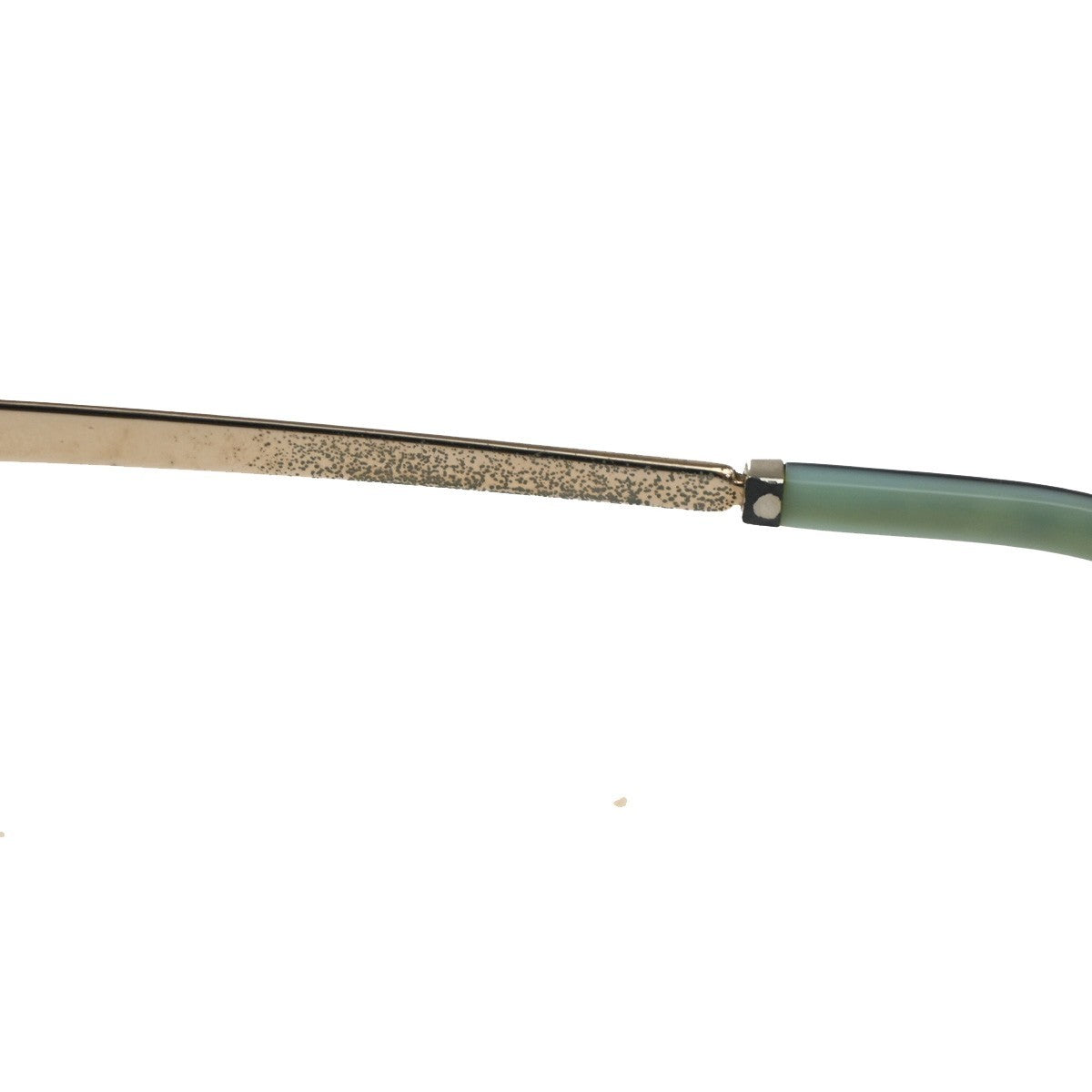 TIFFANY&CO. 1837 Reading Glasses Eye Wear Metal Plastic Gold Blue 07CA414