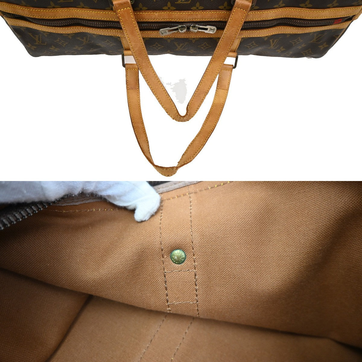 LOUIS VUITTON Sac Souple 55 Hand Boston Bag Monogram Leather BN  M41622 64MA054