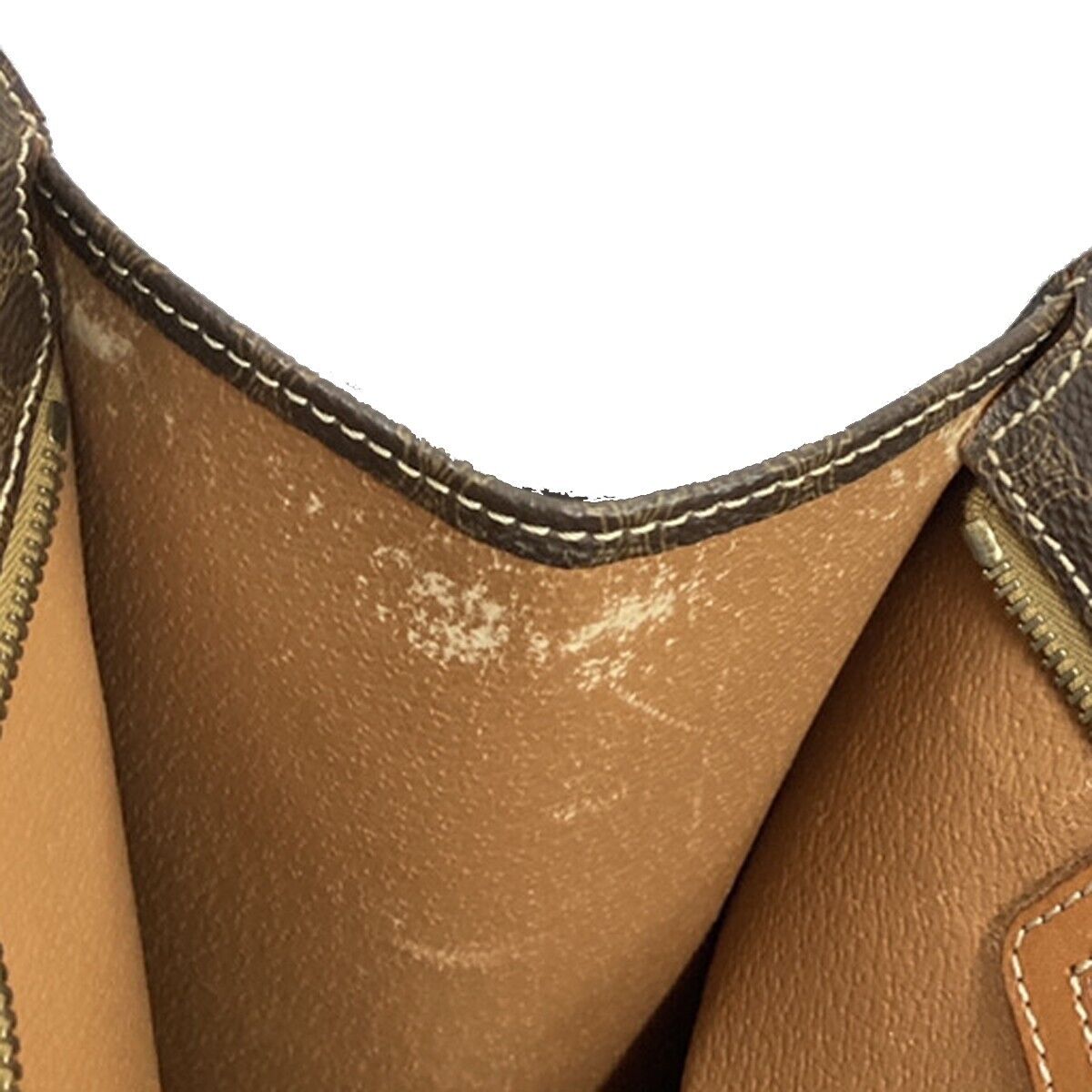 CELINE Logo Macadam Pattern Hand Bag PVC Leather GHW Made in Itay 83EC971