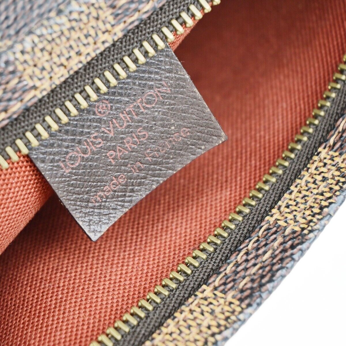 LOUIS VUITTON  Trousse Makeup Hand Bag Damier Ebene Leather Brown N51982 81EC862