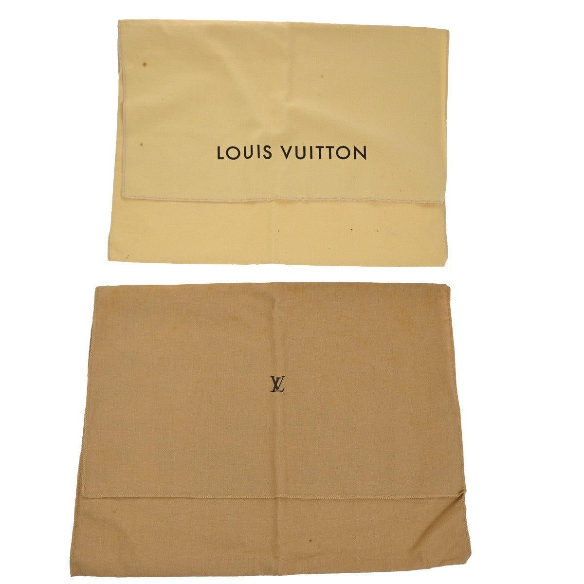 LOUIS VUITTON Logo 10 Set Dust Bag Drawstring Canvas Cotton Beige Brown 09KP231