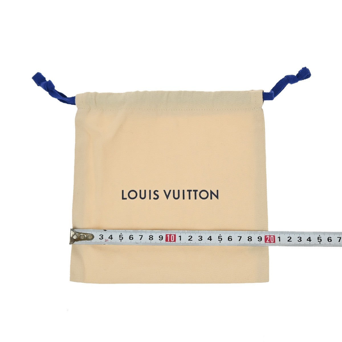 LOUIS VUITTON Logo 10 Set Dust Bag Drawstring Canvas Cotton Beige Brown 09KC802