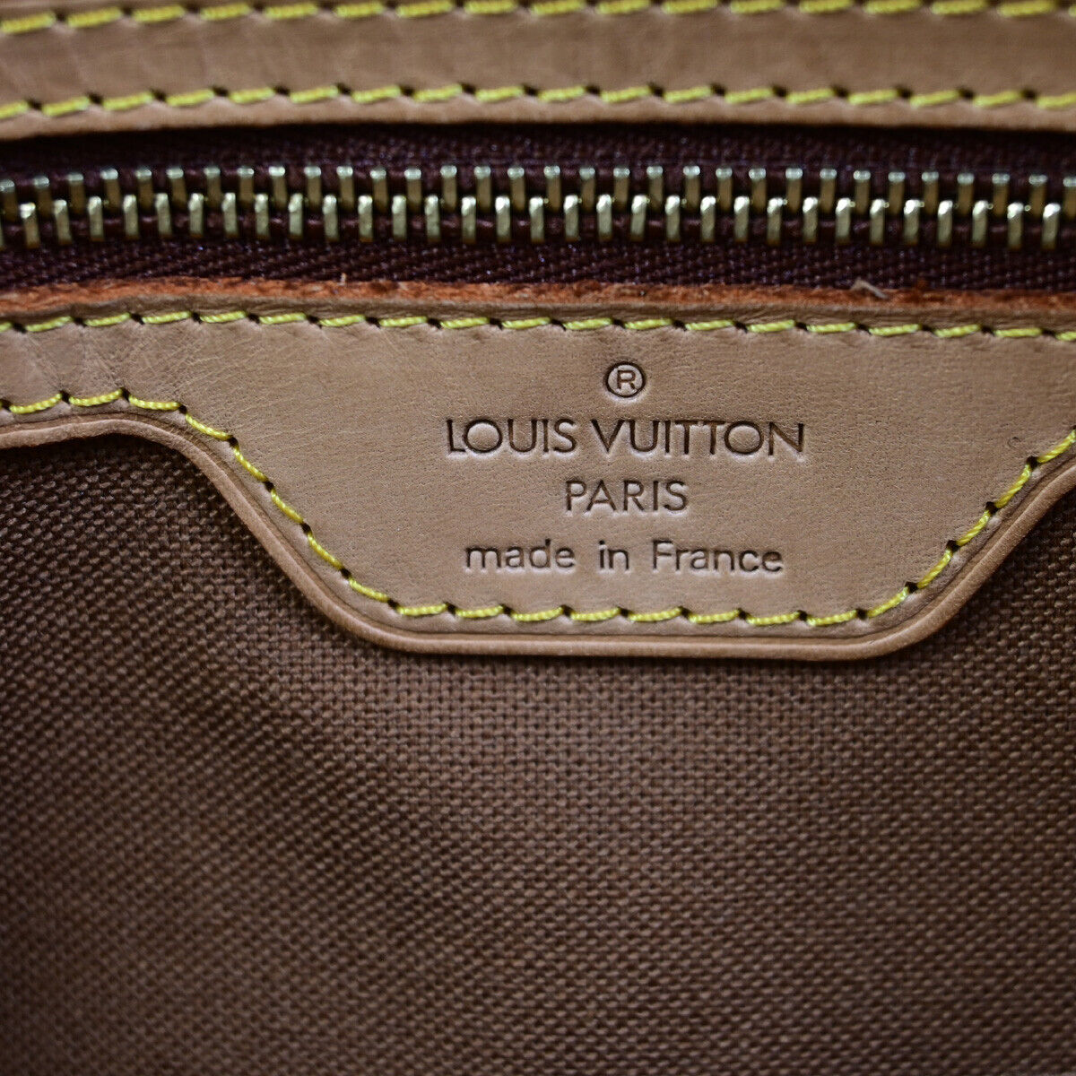 LOUIS VUITTON Cabas Piano Shoulder Bag Monogram Leather Brown M51148 11HB956
