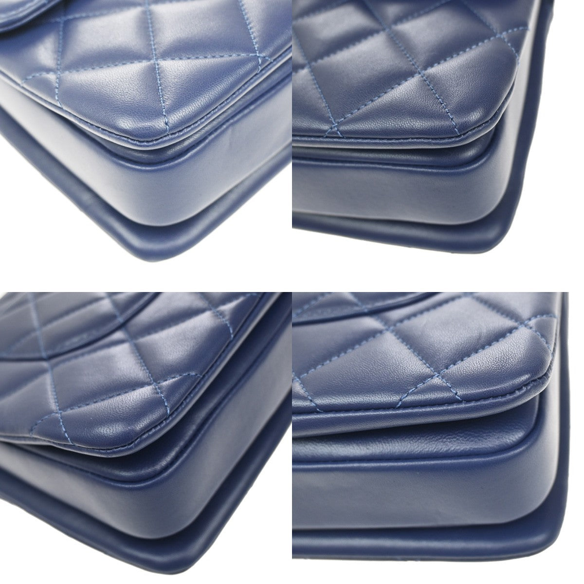 CHANEL Trendy CC Top Handle Chain Shoulder Hand Bag Leather Blue GHW 770RL385