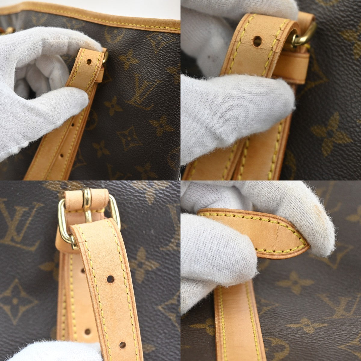 LOUIS VUITTON BUCKET GM Shoulder Tote Bag Monogram Leather Brown M42236 30CA848