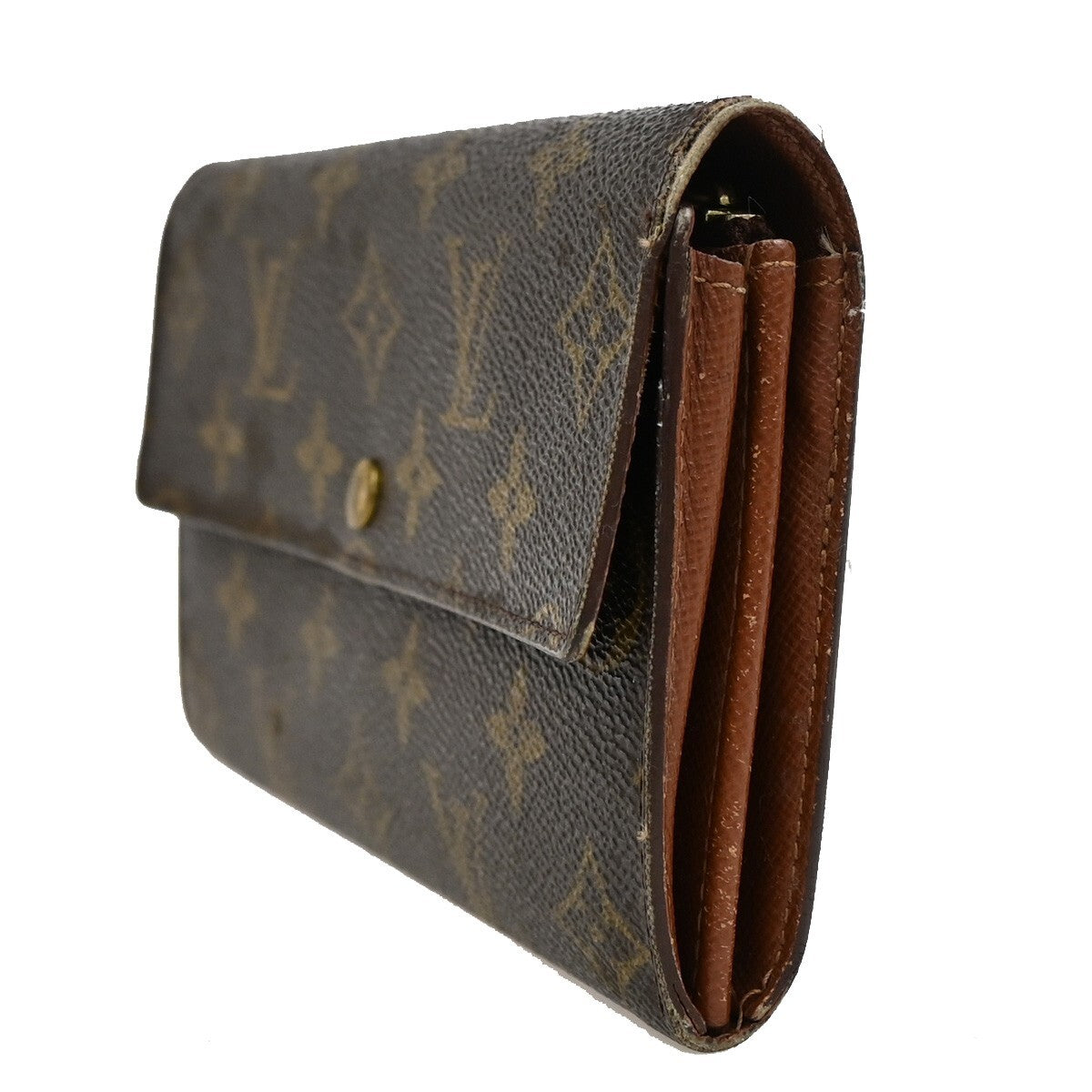LOUIS VUITTON Porte Monnaie Credit Long Wallet Monogram Leather M61725 01FB564