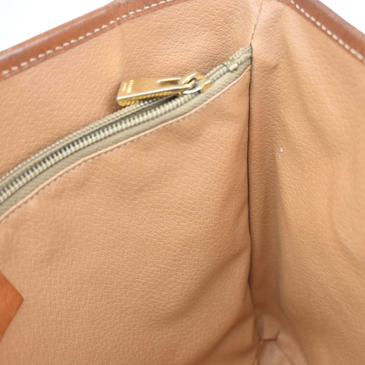 CELINE Logo Macadam Pattern Shoulder Tote Bag PVC Leather Brown GHW 67KP100