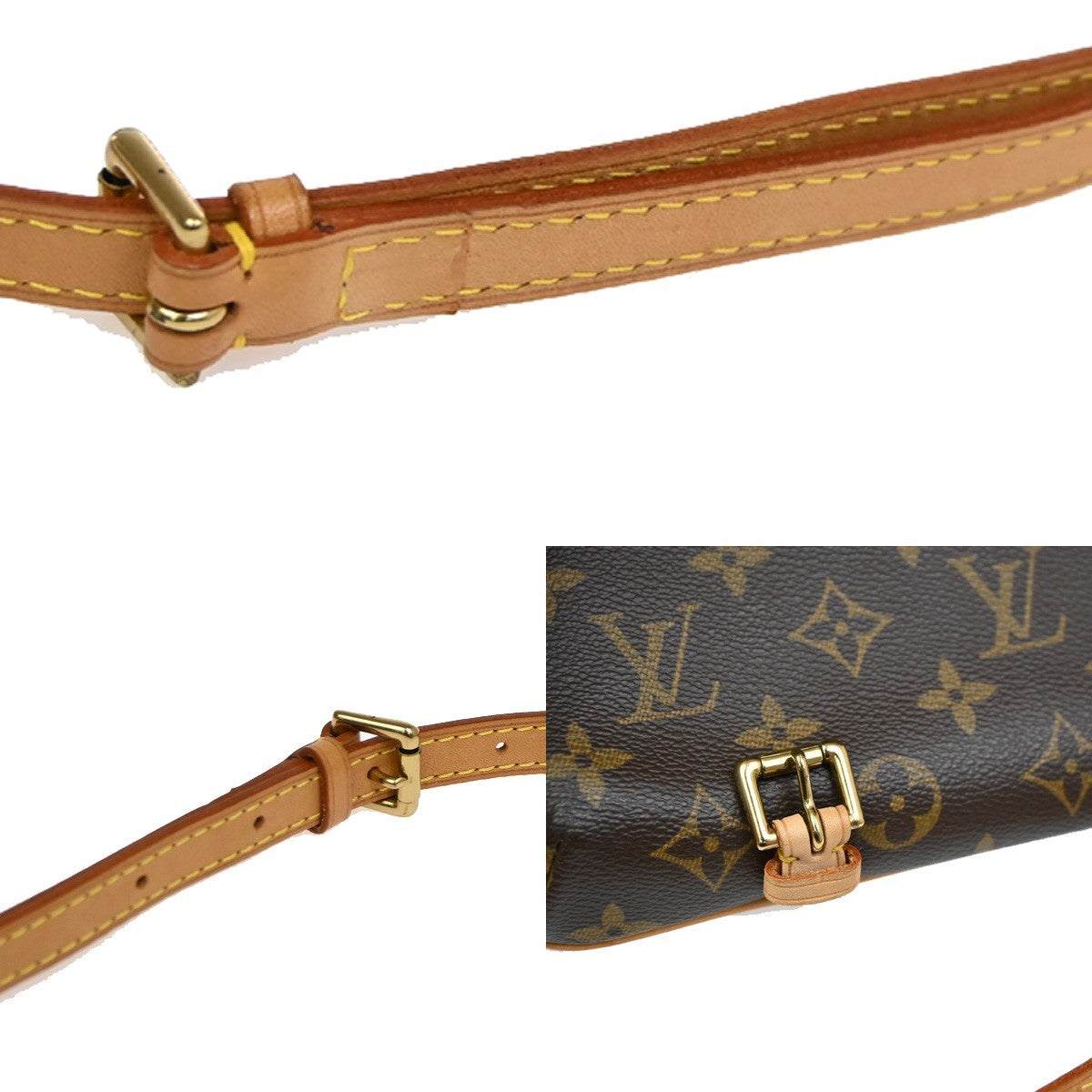 LOUIS VUITTON LV Pochette Marrell Bum Bag Monogram Leather Brown M51159 42KB863