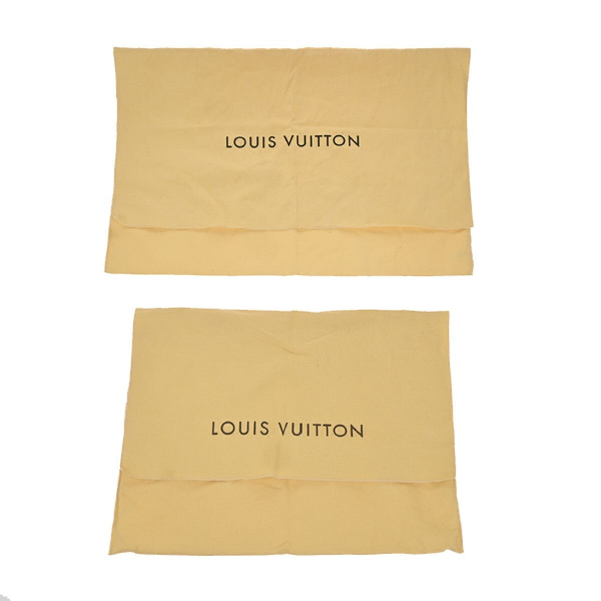 LOUIS VUITTON Logo 10 Set Dust Bag Drawstring Canvas Cotton Beige Brown 09EE126