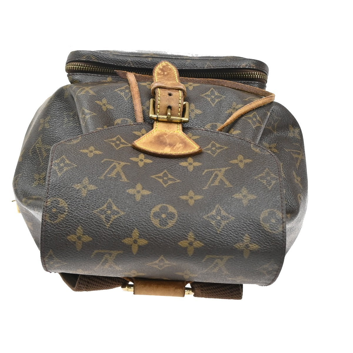 LOUIS VUITTON Montsouris GM Backpack Bag Monogram Leather Brown M51135 88CA069