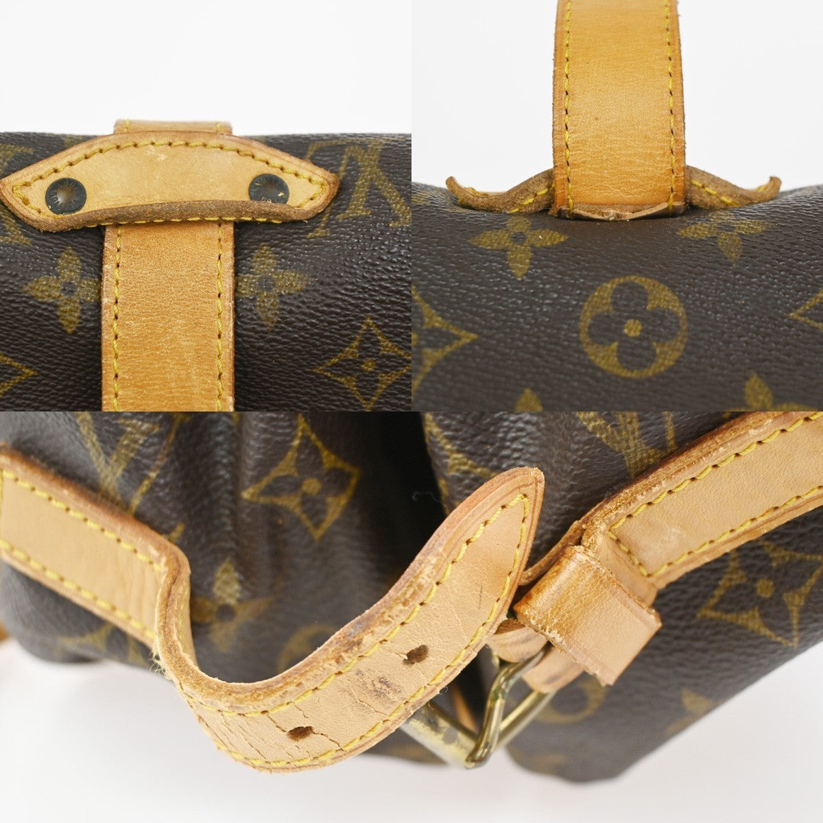 LOUIS VUITTON Saumur 35 Shoulder Bag Monogram Leather BN France M42254 82KC742