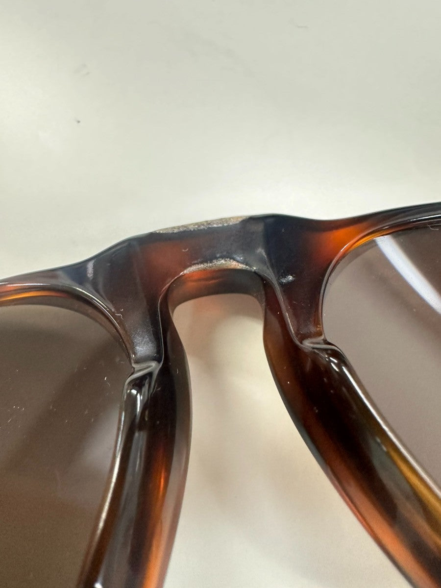 CHANEL CC Logo Sunglasses Eye Wear Plastic Brown GHW Italy 0006 09RL981