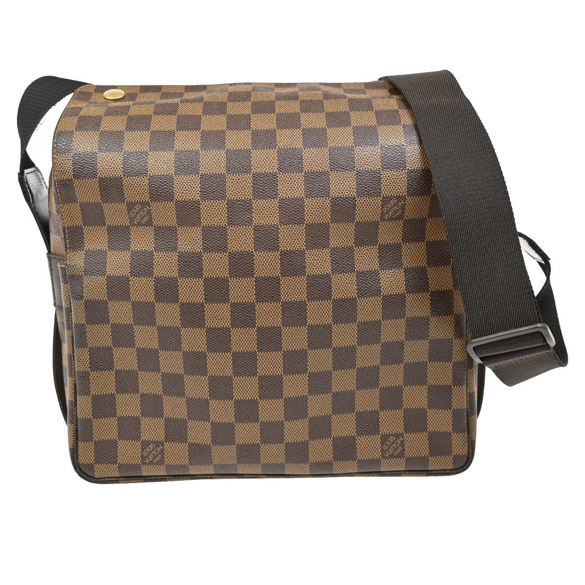LOUIS VUITTON Naviglio Shoulder Bag Damier Ebene Leather Brown N45255 84EF885
