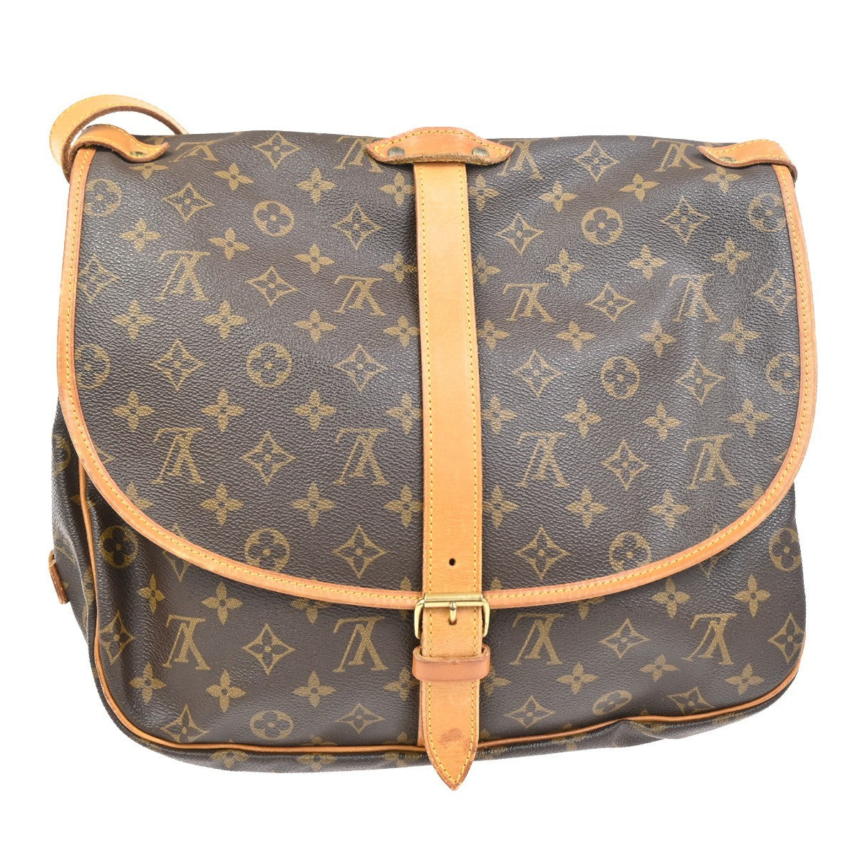 LOUIS VUITTON Saumur 35 Shoulder Bag Monogram Leather BN France M42254 74KC553