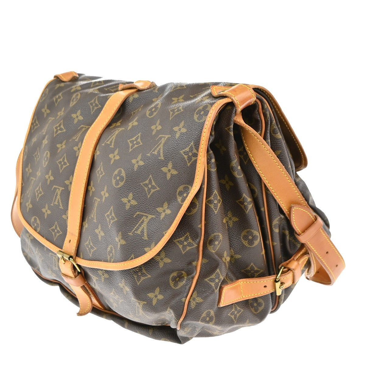 LOUIS VUITTON Saumur 35 Shoulder Bag Monogram Leather BN France M42254 71EG373