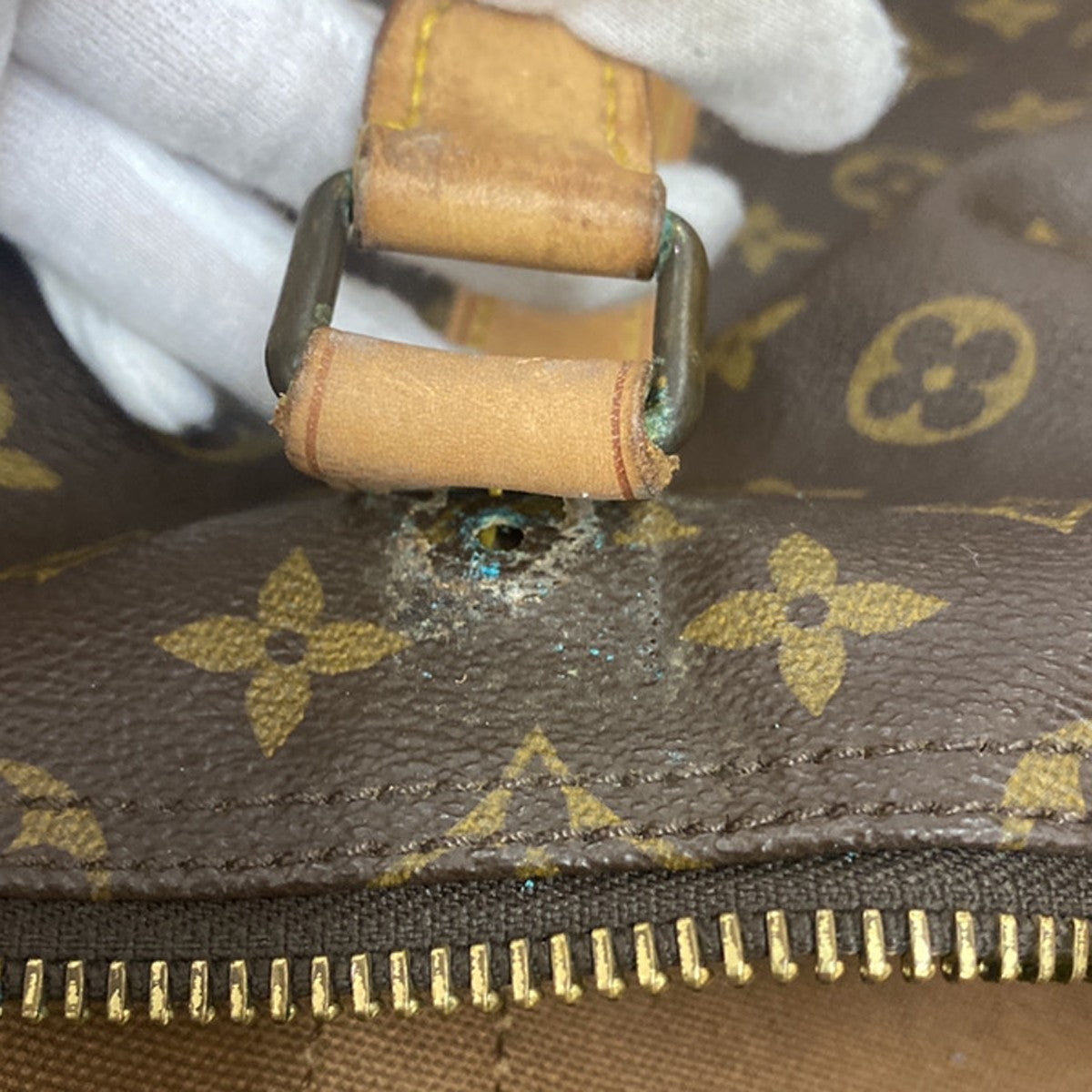 LOUIS VUITTON Keepall 60 Travel Hand Bag Monogram Leather Brown M41422 35YH344