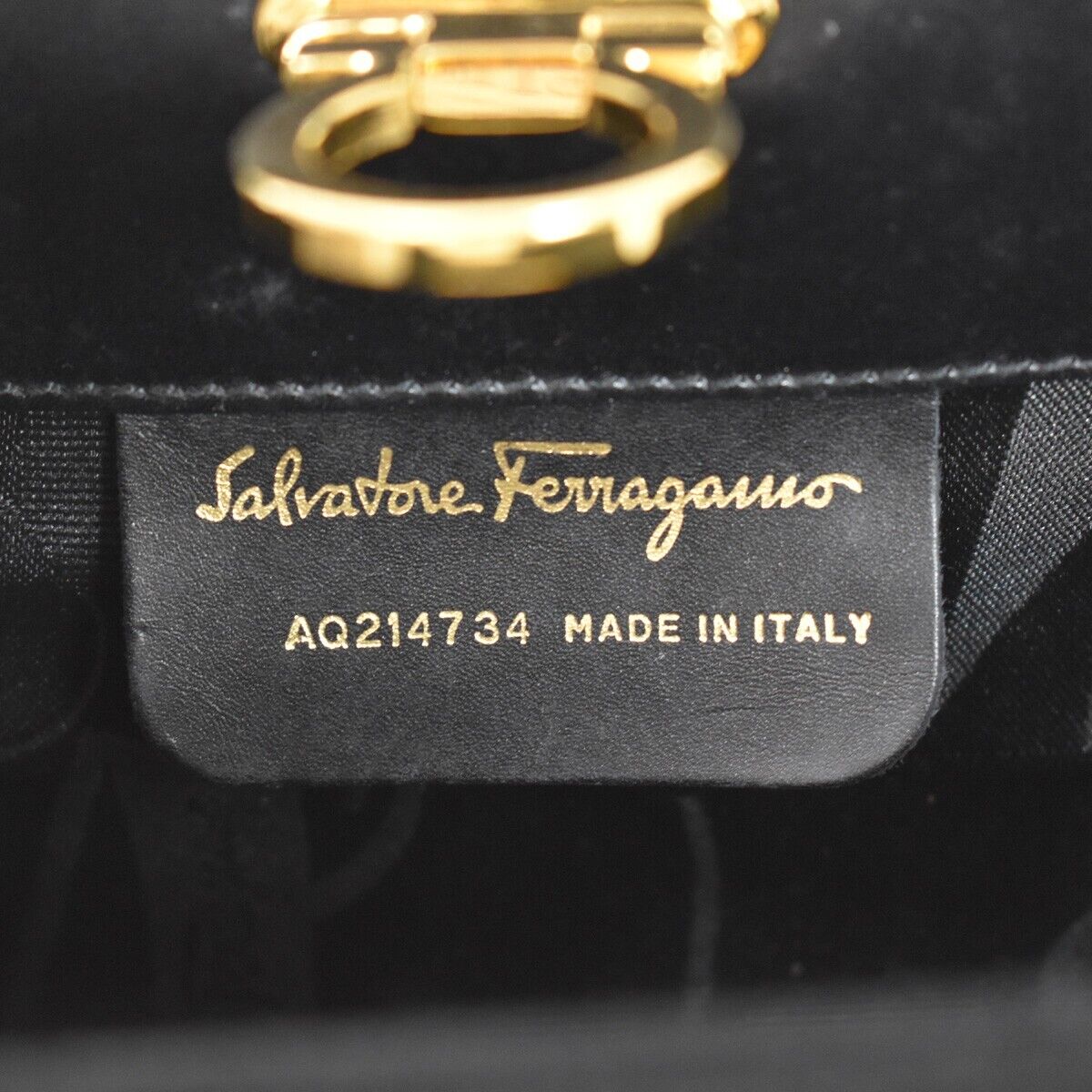 SALVATORE FERRAGAMO 2Way Chain Gancini Shoulder Bum Bag Suede Leather BK 65RC966