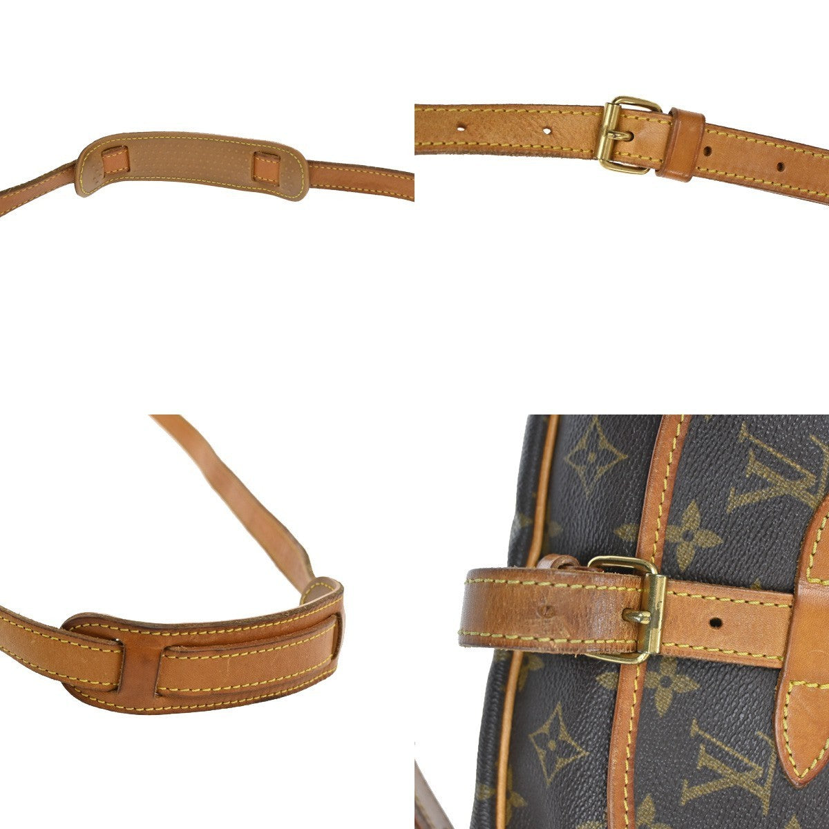 LOUIS VUITTON Logo Saumur 30 Shoulder Bag Monogram Leather Brown M42256 18TA319