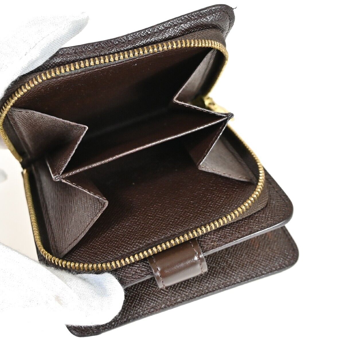 LOUIS VUITTON Compact Zip Bifold Wallet Purse Damier Leather BN N61668 63FA131