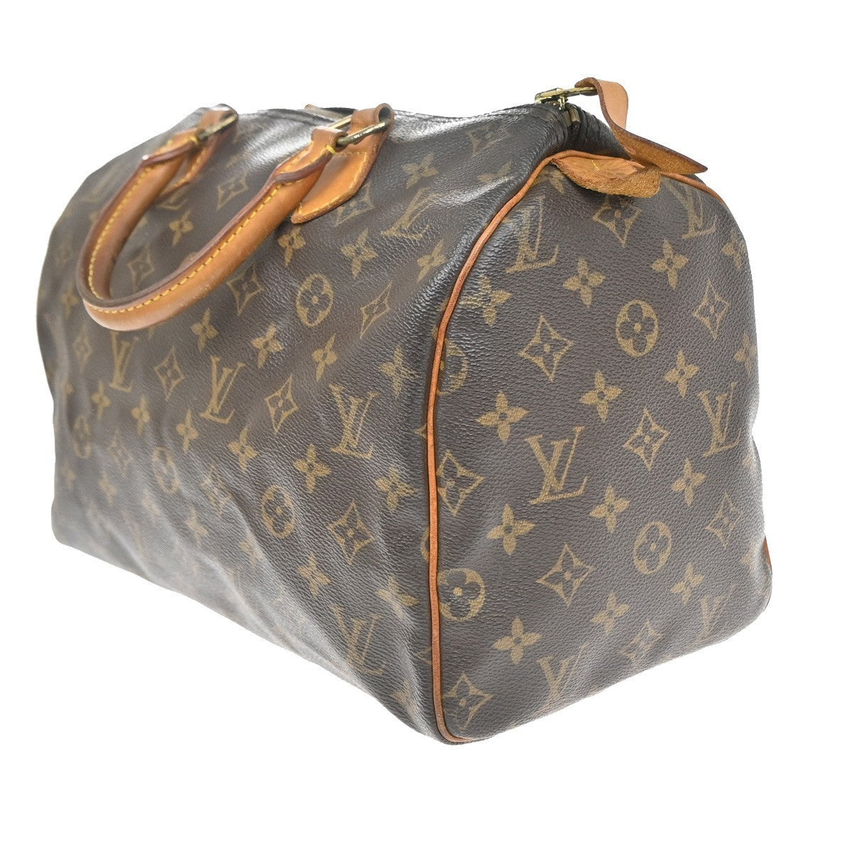LOUIS VUITTON Speedy 30 Travel Hand Bag Monogram Leather Brown M41526 18YJ216