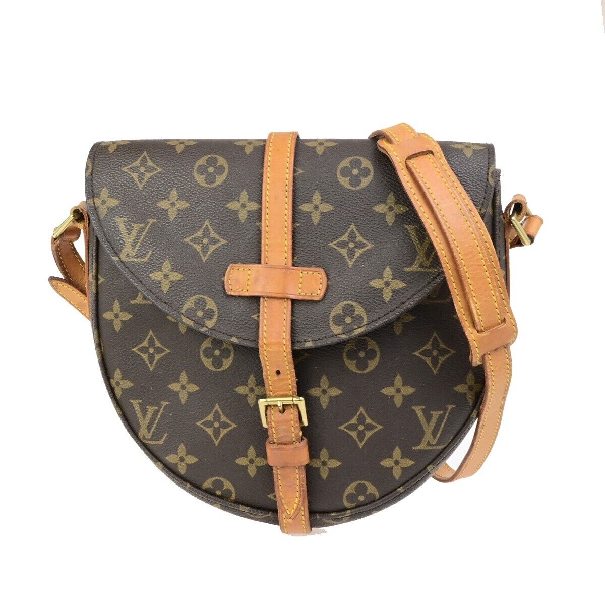 LOUIS VUITTONI Chantilly MM Shoulder Bag Monogram Leather Brown M51233 33FB295