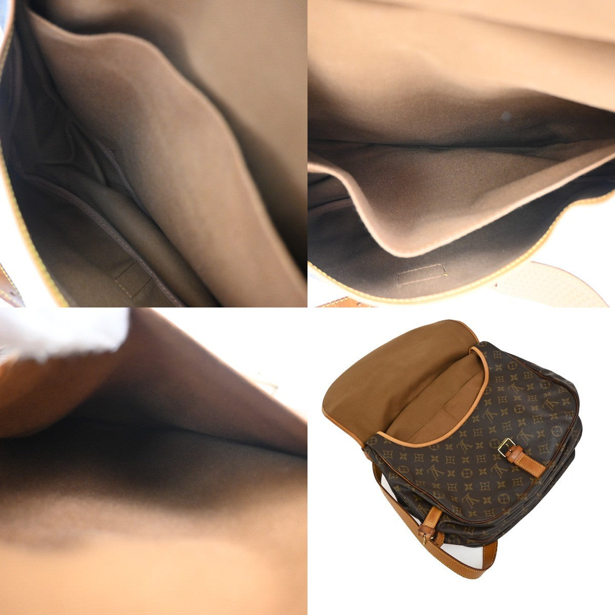 LOUIS VUITTON Saumur 35 Shoulder Bag Monogram Leather BN France M42254 84CA895