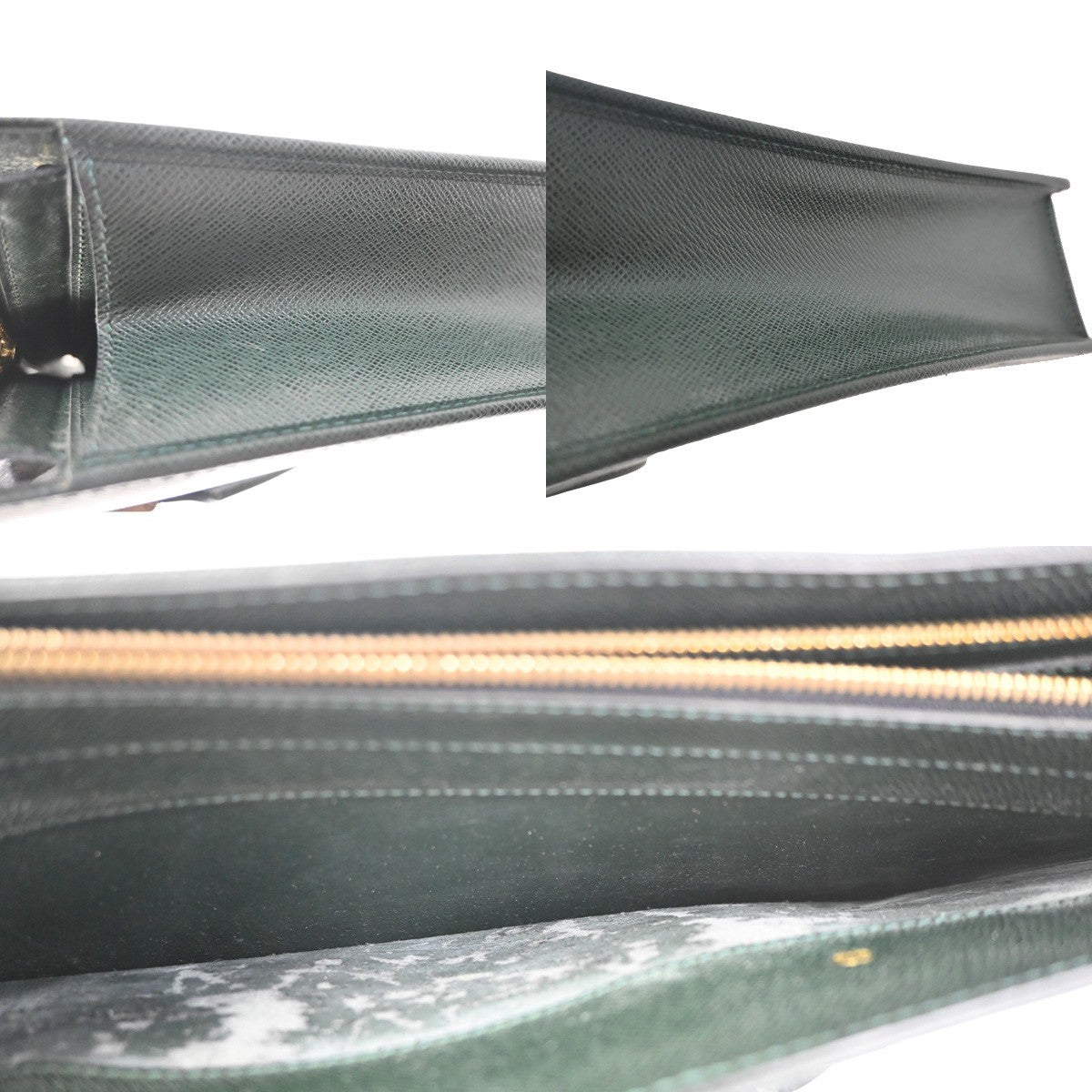 LOUIS VUITTON Porte Documents Lozan Briefcase Hand Bag Taiga M30054 04ZA369