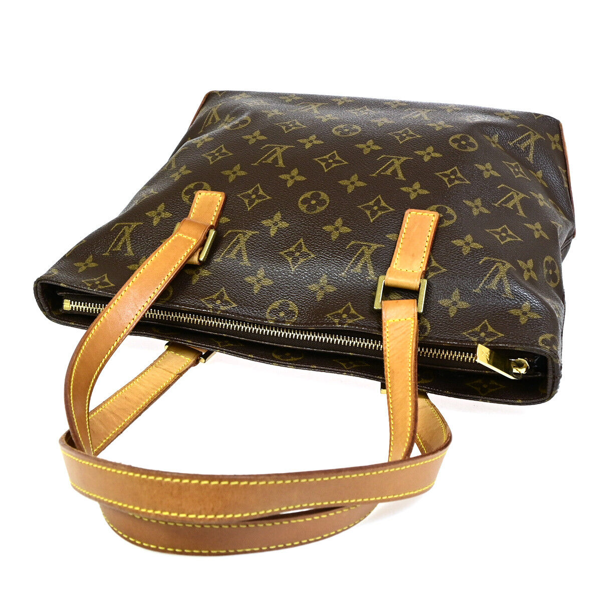LOUIS VUITTON Cabas Piano Shoulder Bag Monogram Leather Brown M51148 11HB956