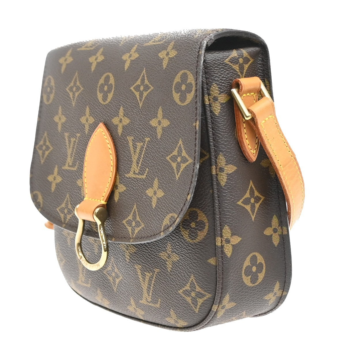 LOUIS VUITTON Saint Cloud MM Shoulder Bag Monogram Leather Brown M51243 73YH943